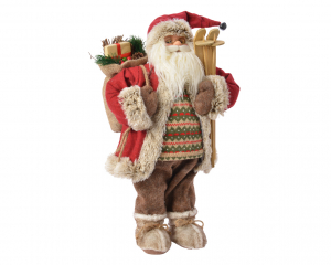 Père Noël et sa hotte - 45 cm