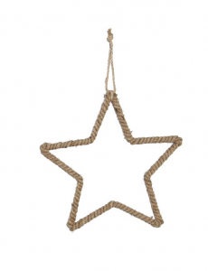 Suspension étoile fine - Jute - 30 cm
