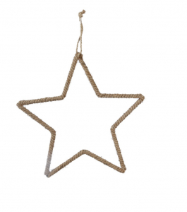 Suspension étoile fine - Jute - 40 cm