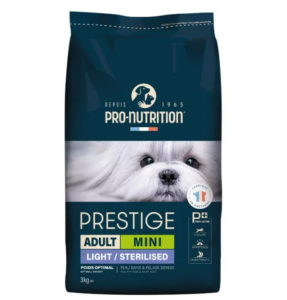Croquettes light Prestige pour petit chien stérilisé - 3 kg - Pro-nutrition
