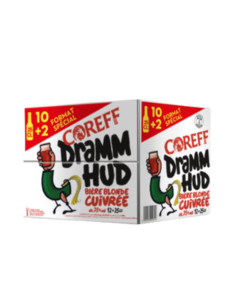 Pack de bière Dramm Hud - Coreff - 10 x 25 cl + 2 offertes