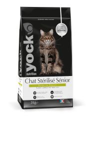 Croquettes pour chat stérilisé senior -Yock Nutrition - Poulet - 3kg 
