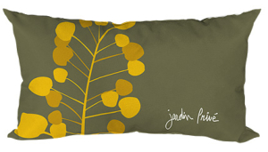 Coussin décoratif graine d'or - Np création - Vert et jaune - 50 x 30 x 15 cm