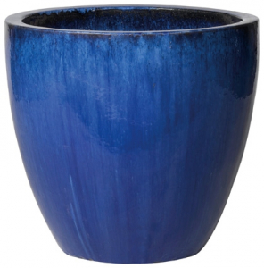 Vase Tonkin - Deroma - bleu - hauteur 54 cm - Ø 60 cm
