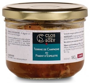Terrine de campagne au piment d'Espelette - Clos Saint-Sozy - 180 gr