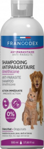 Shampoing antiparasitaire pour chien et chat - 500 ml - Francodex