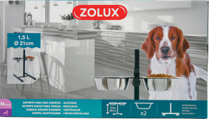 Support réglable 2 bols de 1,5L pour chien - Zolux
