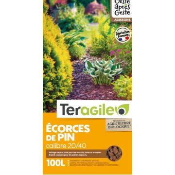 Paillis d'écorces Teragile BIOLANDES PIN DECOR - Calibre 20/40 mm 100 L 