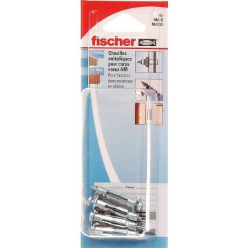 Chevilles pour cloison creuse x4 HM 4x32 S - Fischer 