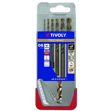 Coffret 6 forets à métaux Technic SLR - Tivoly - Ø 2 à 8 mm