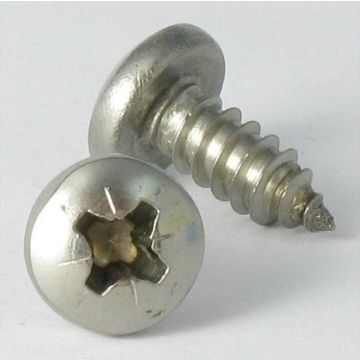 Vis à tôle x80 tête cylindrique large Empreinte Pozi - LE BIHAN INOX - ∅ 3,9 x 16 mm