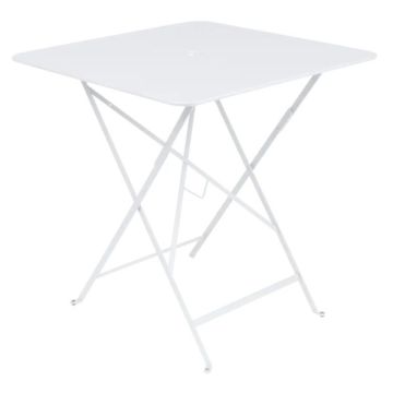 Table pliante Bistro - Fermob - 71 X 71X H 74 cm - Métal - Blanc coton