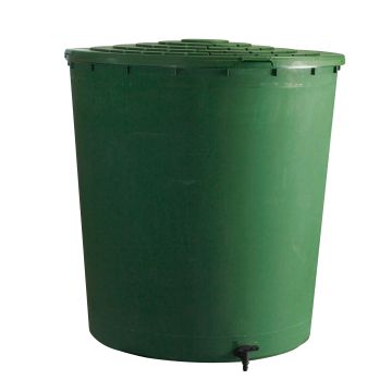 Récupérateur d'eau rond vert 500 L BELLI - ø 94 x H 98