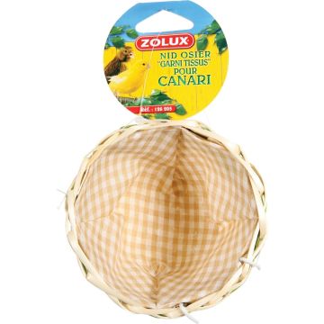 Nid en osier garni pour canari - Zolux - 110 x 110 x 70 mm