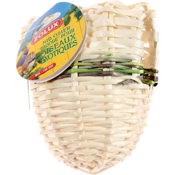 Nid Pagode en osier pour oiseaux exotiques - Zolux - Petit modèle - 90 x 85 x 110 mm