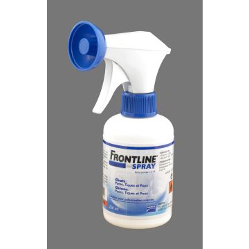 Frontline spray 250 ml - Traitement contre les puces, les tiques et les poux pour chats et chiens