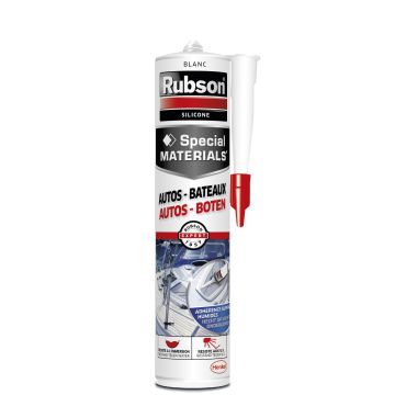 Mastic - Rubson - Spécial matérials Auto Bateaux - Silicone blanc - 280 ml 