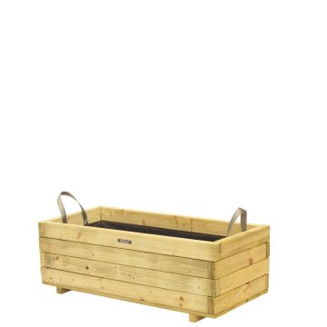 Bac à fleurs rectangle en épicéa OLG - L 92 x l 42 x H 32 cm  