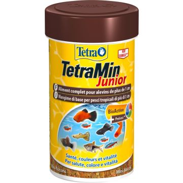 Aliment complet pour alevins de plus de 1 cm - Tetra Min Junior - 100 ml