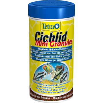 Aliment complet pour petits cichlidés - Cichlid Mini Granulés - Tetra - 250 ml