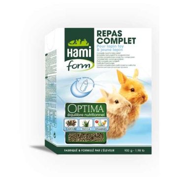 Repas complet pour lapin Toy et jeune lapin - Hamiform - 900 gr