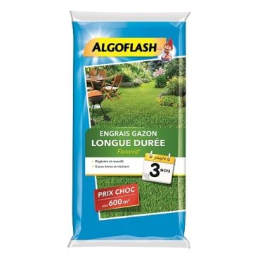 Engrais gazon longue durée Floranid - Algoflash - 18 kg