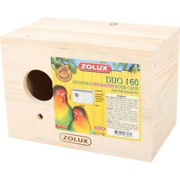 Nichoir à séparation pour cage - Duo 160 - Zolux - Spécial inséparables (Agapornis)