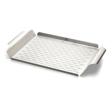 Plat de cuisson - Weber Style - En acier inoxydable - 40 x 30 x 3 cm 