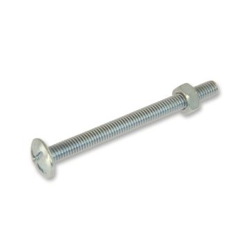 Boulon poêlier - En acier zingué - Ø 8 x 80 mm - Barquette