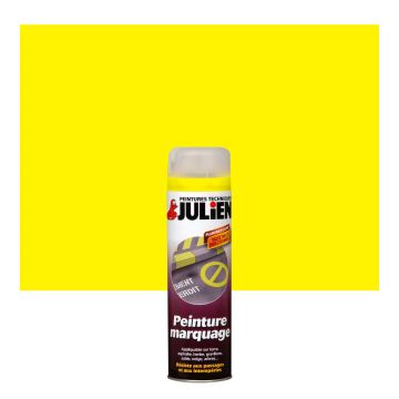 Aérosol peinture de marquage - Peintures Julien - Jaune Fluo  - 0.5 L 