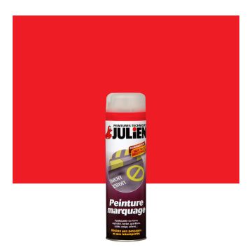 Aérosol peinture de marquage - Peintures Julien- Rouge Fluo - 0.5 L 