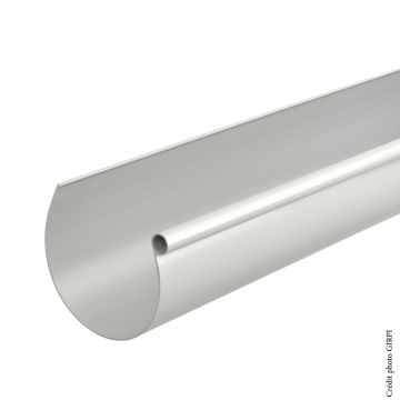 Gouttière demi-ronde développé 33 - GIRPI - 4 m - Gris - Vendu au mètre linéaire