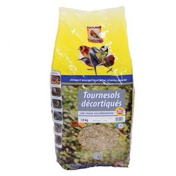 Tournesols décortiqués pour oiseaux - Natures Market - sac de 1,8 kg