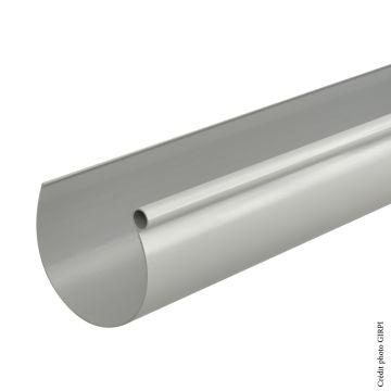Gouttière demi-ronde développé 25 - GIRPI - 4 m - Gris - Vendu au mètre linéaire