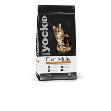 Croquettes Yock nutrition pour chat adulte - Au poulet - 3 kg MV