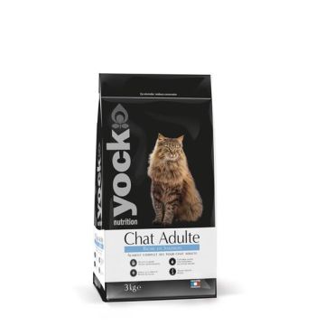 Croquettes Yock nutrition pour chat adulte - Au saumon - 3 kg MV