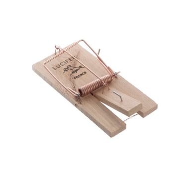 Tapette piège à souris - Lucifer - bois - 10x5 cm