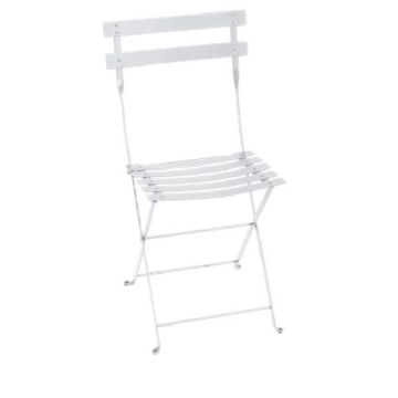 Chaise pliante Bistro - Fermob - Métal - Blanc Coton