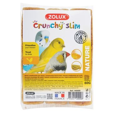 Crunchy Slim Nature Zolux 3 x 20 g - Biscuits pour oiseaux