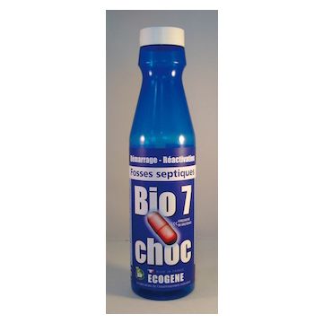 Suractivateur pour fosses septiques - Bio 7 choc - Flacon de 375 g