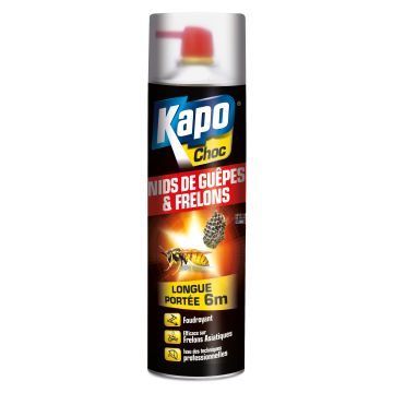 Aérosol longue portée spécial nids de guêpes - Kapo - 500 ml