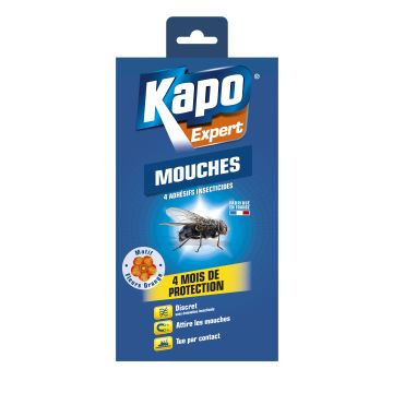 Anti-mouches - Kapo - Bandes adhésives motif fleur x 4