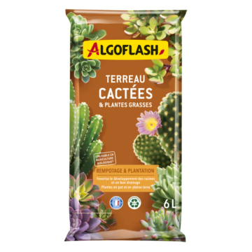 Terreau cactées et plantes grasses - Algoflash - 6 L