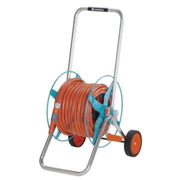 Dévidoir métal sur roues équipé - Gardena - Tuyau 25m