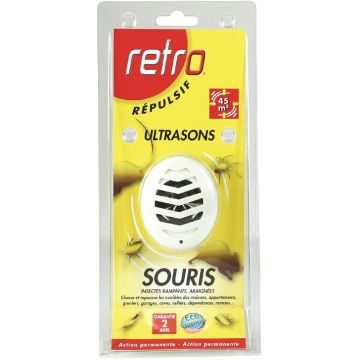 RETRO Répulsif ULTRASONS souris insectes rampantsAraignées x1 - SOJAM