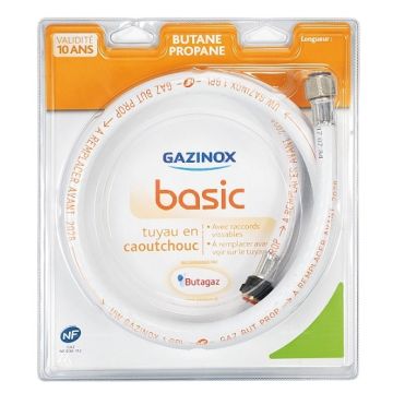 Tube caoutchouc Butane/Propane - Gazinox - 10 ans