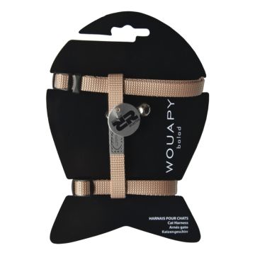 Harnais pour chat Basic Line - Wouapy - beige - nylon - 19-3022,5-37 cm