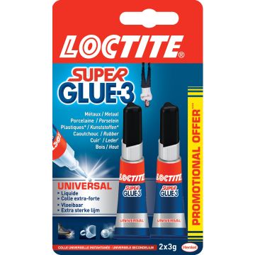 Colle - Loctite - Superglue 3 - Universal - 2 x 3 g 