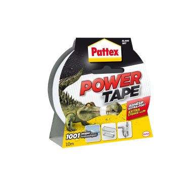 Adhésif extra fort - Pattex - Power Tape - Blanc - 10 m 