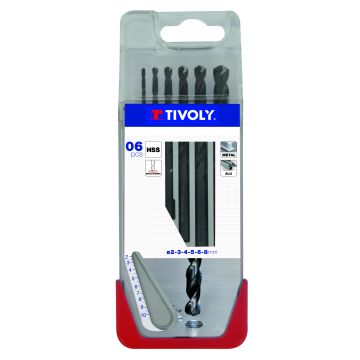 Coffret 6 forets à métaux TX - Tivoly - Ø 2 à 8 mm